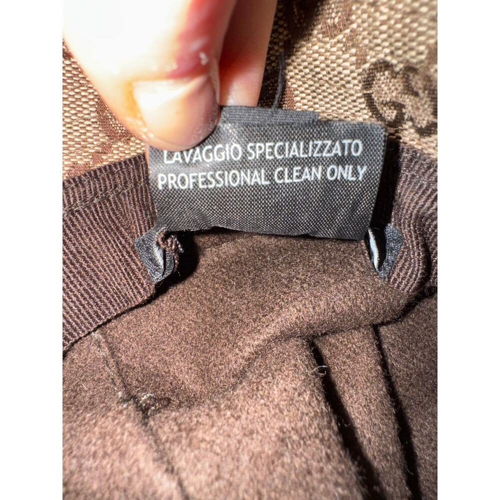 Gucci Monogram Bucket hat with‎ Green White Trim Large Authentic CoA - Picture 9 of 10